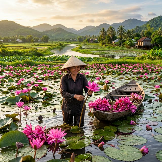 Trải nghiệm làm nông dân Ởt Sen Hồng